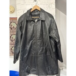 Vintage 100  Percent Leather Thinsulate Men's Jacket Marshall‎ Fields . Large